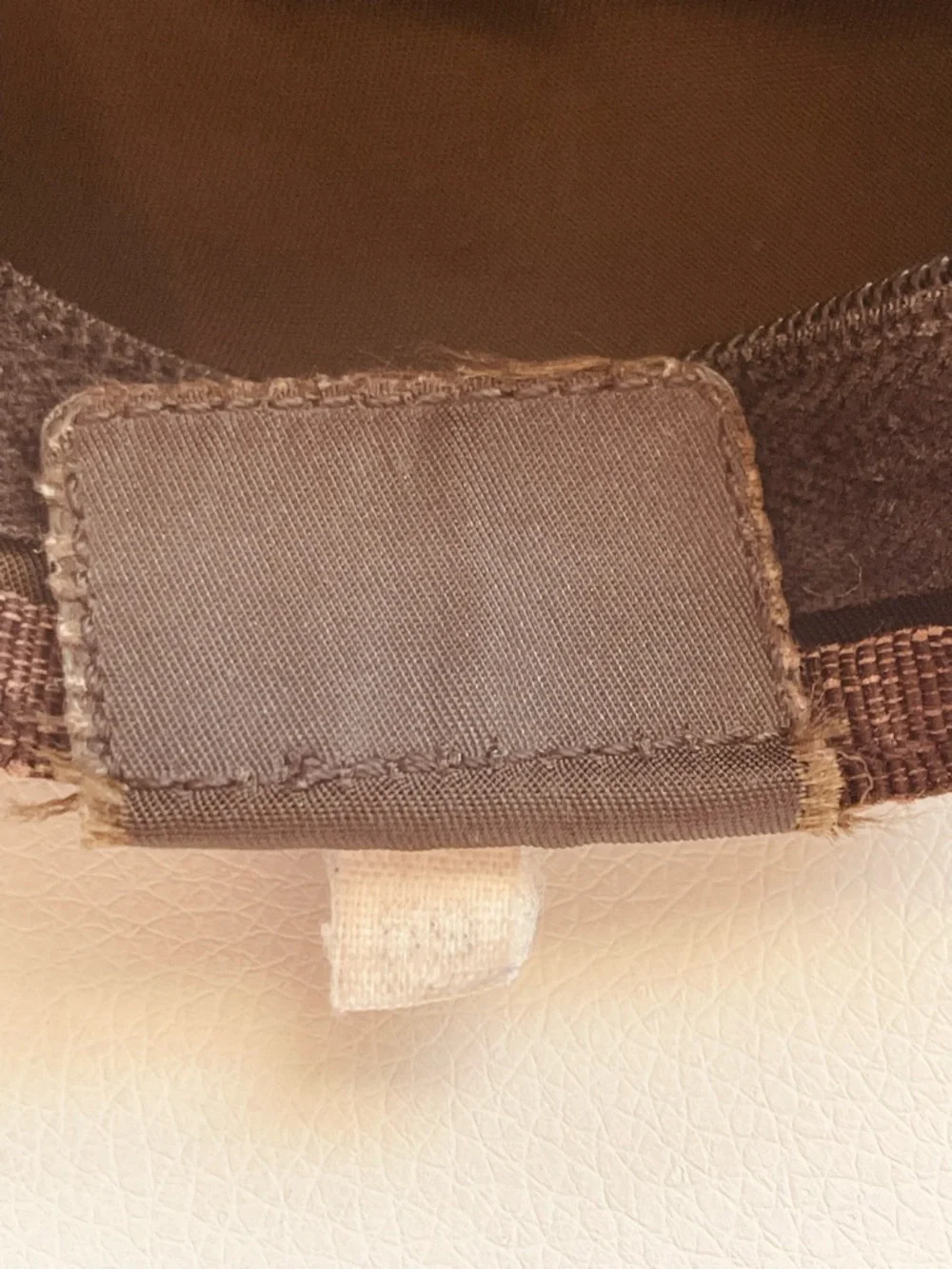 PRADA Vintage Tessuto Nylon Cosmetic Pouch - Olive/White factory tag #59 - Picture 6 of 6